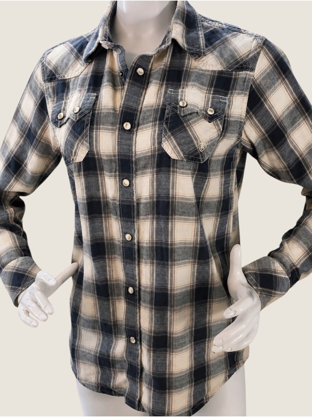 Ariat Rodeo Fit Pearl Snap Western Plaid Shirt XL Coastal Cowgirl
